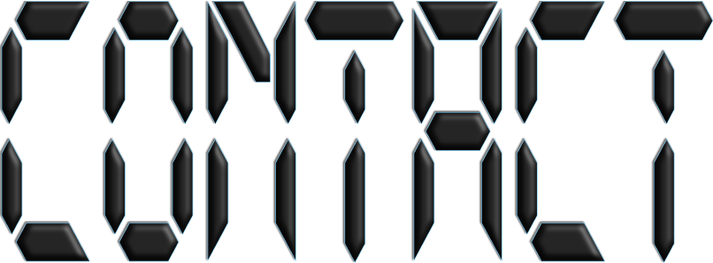 The words 'about me’ written in a digital 7-segment display font